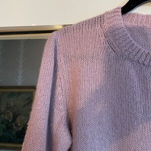 NWT Private 0204 cashmere/silk rose pink lightweight sweater Made In Italy